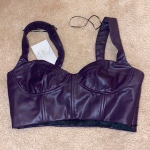 Zara Leather tank corset